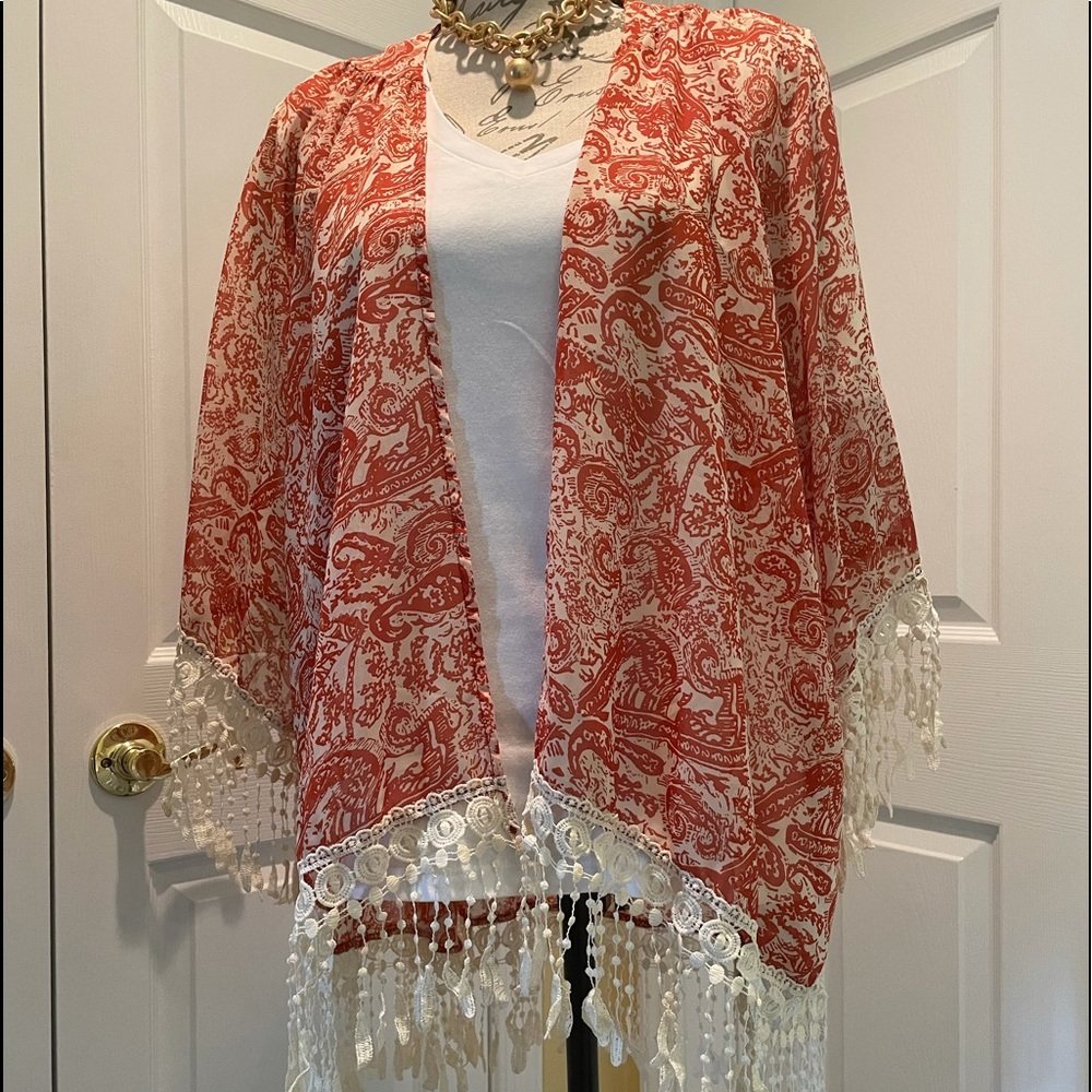 Ya Los Angeles silk poly kimono